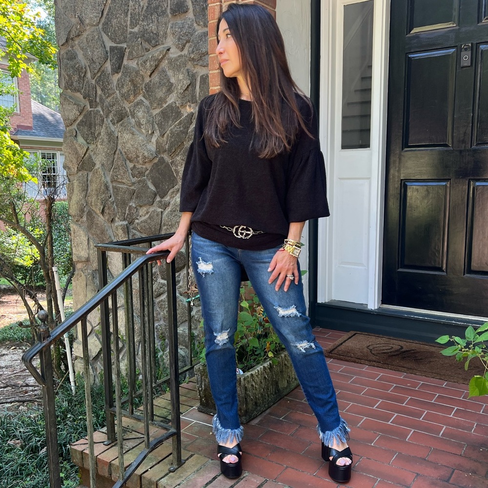 07 Boho Balloons long Sleeves Relax Fit Sweaters Top